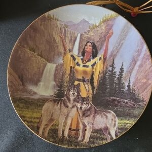 Decorative Plate with Native American Design